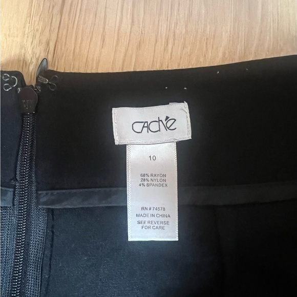 Cache Y2k Black Mini Studded Skirt Sz 10 Western Bohemian Indie Hippie Festival - Picture 2 of 4